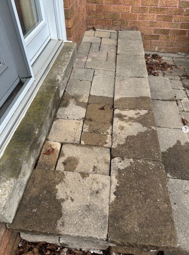 Interlock Driveway Relay in Oakville — Before